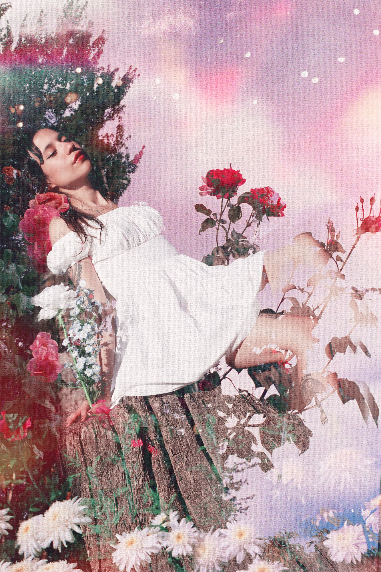 Coming Up Roses — Mayra Rae, double exposure, 2023