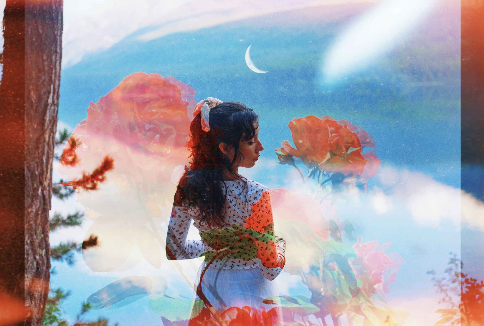 Half Moon — Mayra Rae, self-portrait and digital overlay, 2023